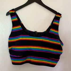 Rainbow bathing suit top